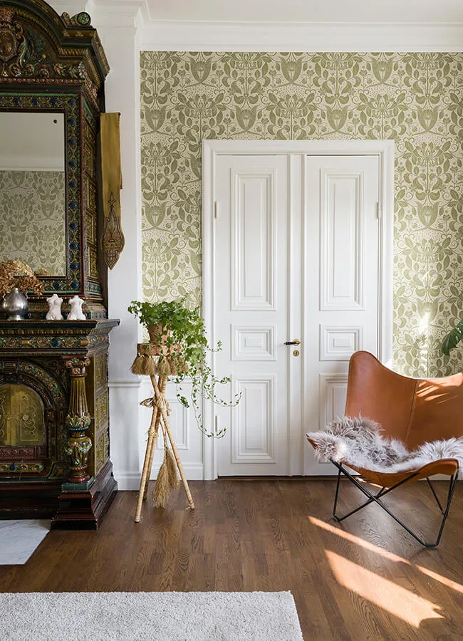 A-Street Prints Berit wallpaper, color Olive, SKU 4080-83127
