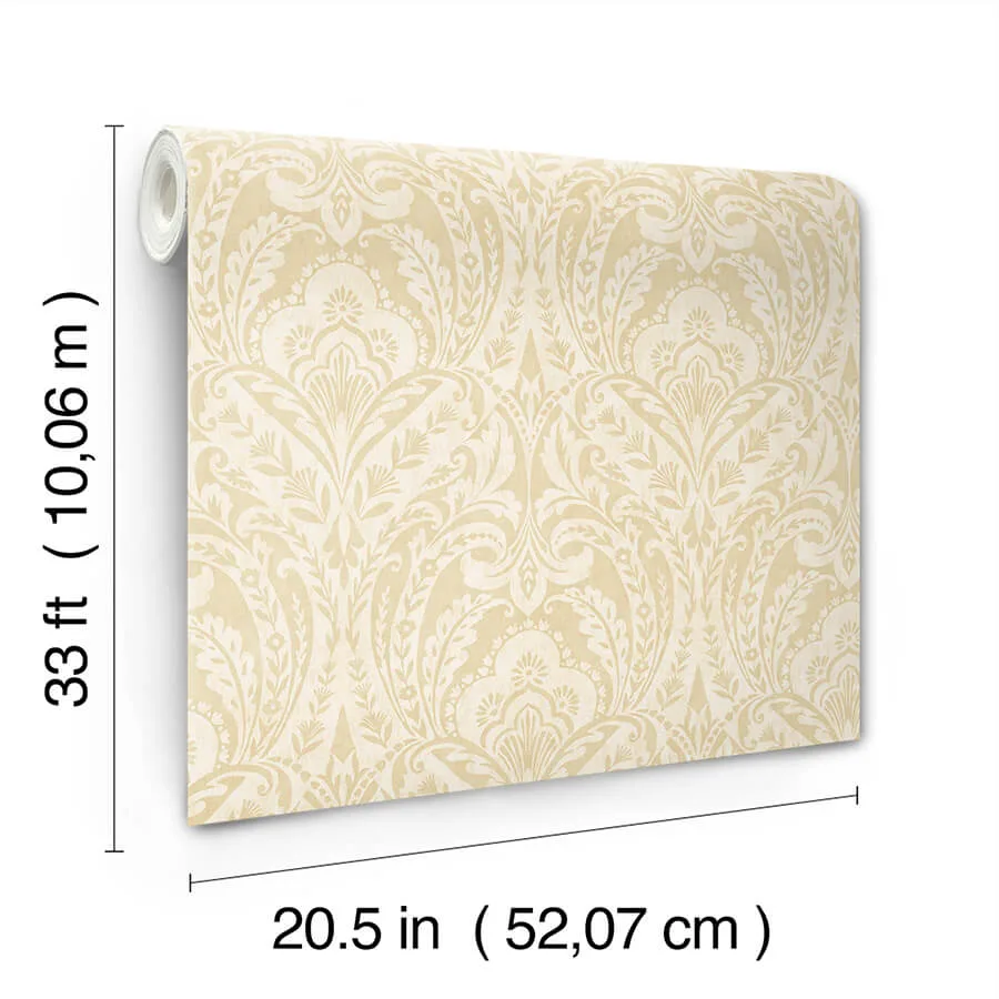 A-Street Prints Berkshire - Butter Wallpaper | Buy Online A-Street Prints Berkshire wallpaper, color Butter, SKU 4147-27383