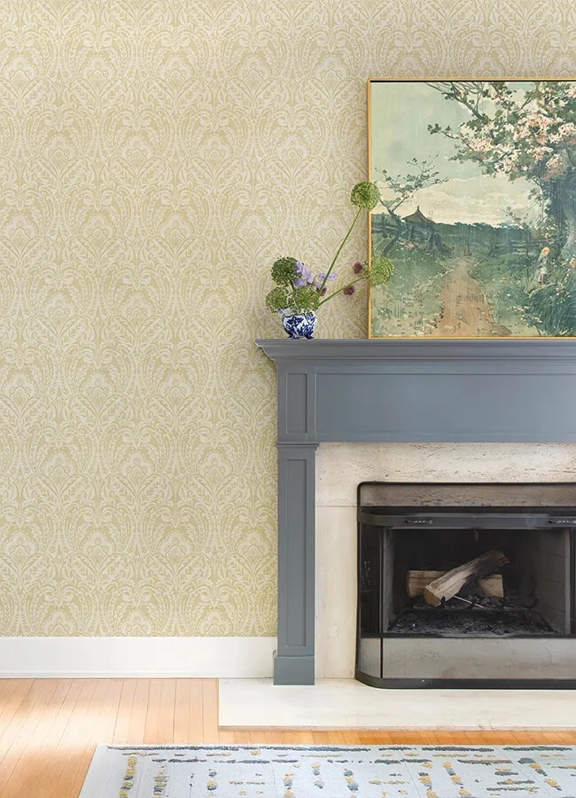 A-Street Prints Berkshire - Butter Wallpaper | Buy Online A-Street Prints Berkshire wallpaper, color Butter, SKU 4147-27383