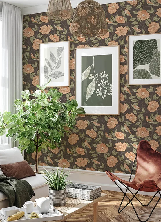 A-Street Prints Bernadina wallpaper, color Black, SKU 4143-34026