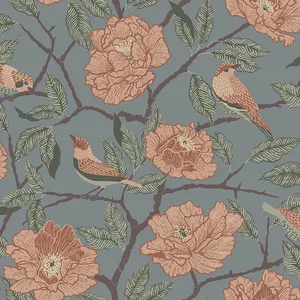 A-Street Prints Bernadina wallpaper, color Blue, SKU 4143-34025