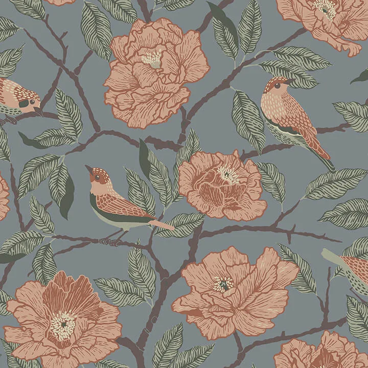 A-Street Prints Bernadina wallpaper, color Blue, SKU 4143-34025