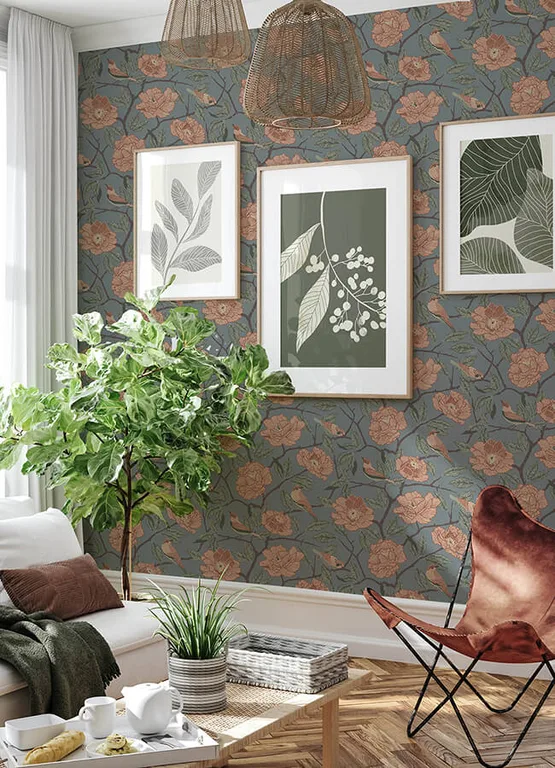 A-Street Prints Bernadina wallpaper, color Blue, SKU 4143-34025