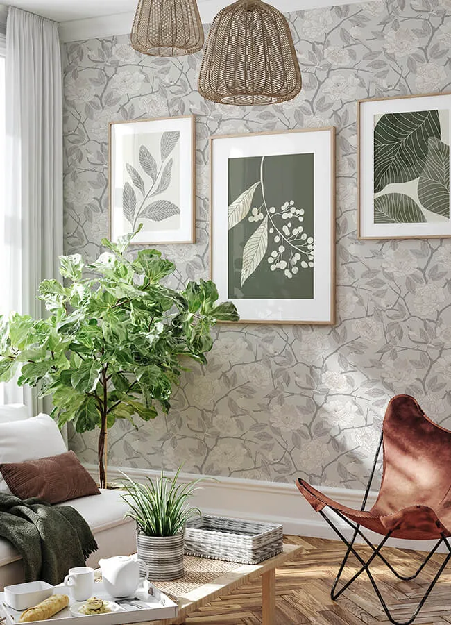 A-Street Prints Bernadina wallpaper, color Grey, SKU 4143-34021