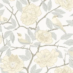 A-Street Prints Bernadina wallpaper, color Light Yellow, SKU 4143-34022