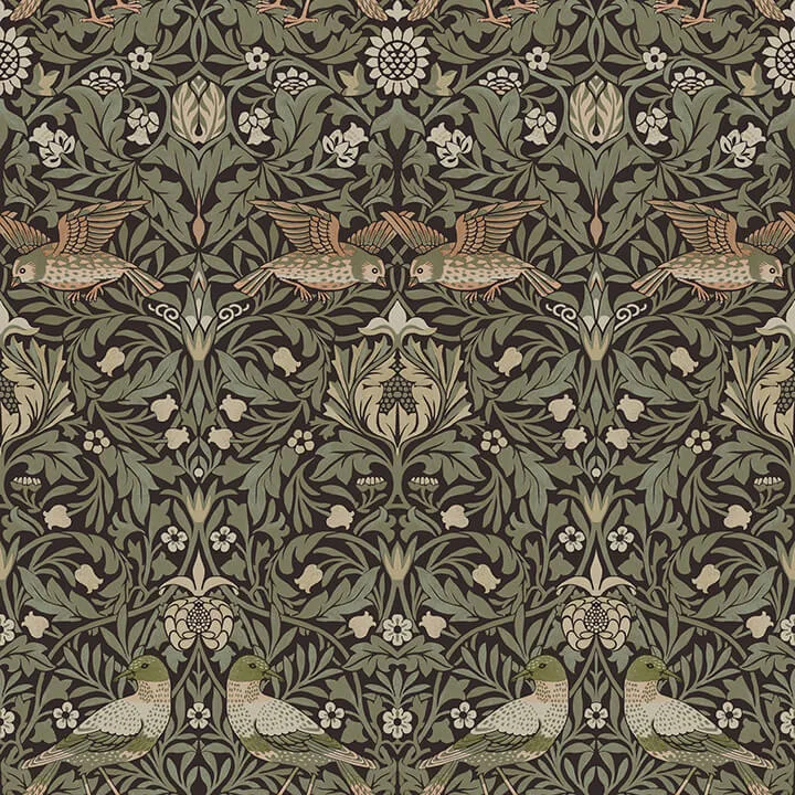 A-Street Prints Bird wallpaper, color Brown, SKU 4171-82064