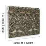 A-Street Prints Bird wallpaper, color Brown, SKU 4171-82064