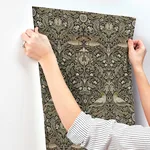 A-Street Prints Bird wallpaper, color Brown, SKU 4171-82064
