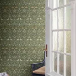 A-Street Prints Bird wallpaper, color Green, SKU 4171-82063