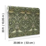 A-Street Prints Bird wallpaper, color Green, SKU 4171-82063