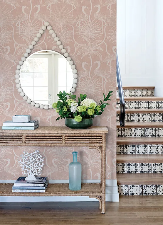 A-Street Prints Biscayne wallpaper, color Coral, SKU 4172-82007