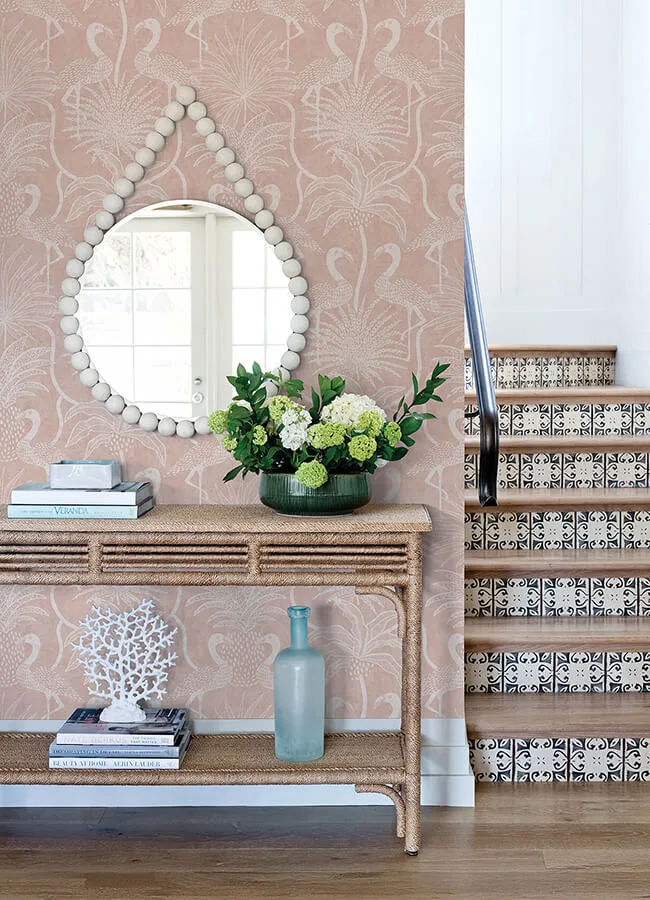 A-Street Prints Biscayne wallpaper, color Coral, SKU 4172-82007