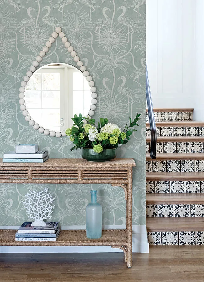 A-Street Prints Biscayne wallpaper, color Turquoise, SKU 4172-82004
