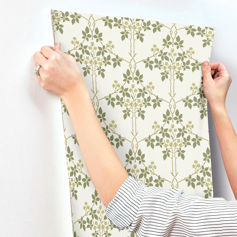 A-Street Prints Blackberry wallpaper, color Chartreuse, SKU 4171-82053
