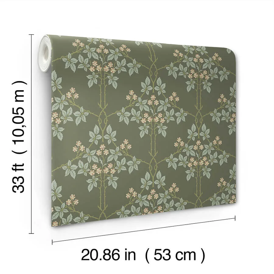 A-Street Prints Blackberry wallpaper, color Grey, SKU 4171-82055