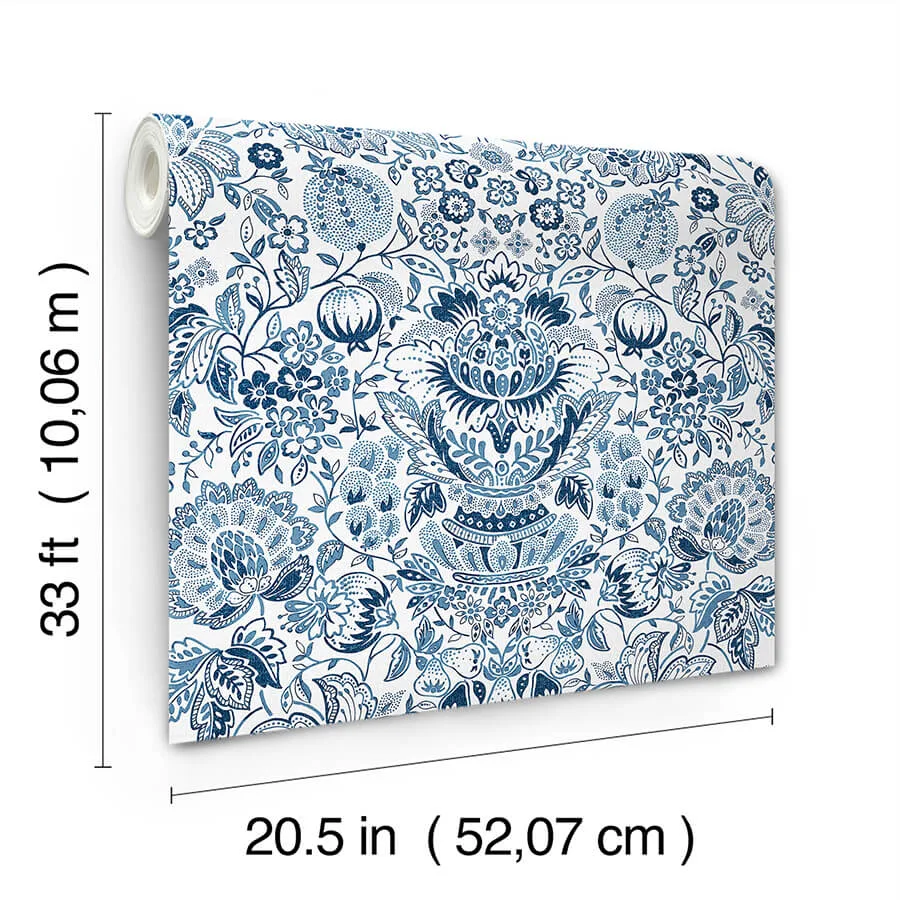 A-Street Prints Blanche - Blue Wallpaper | Buy Online A-Street Prints Blanche wallpaper, color Blue, SKU 4147-27372