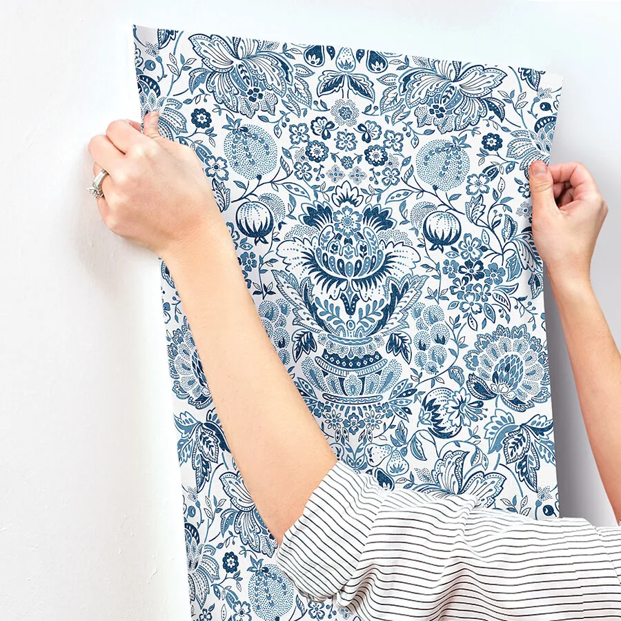 A-Street Prints Blanche - Blue Wallpaper | Buy Online A-Street Prints Blanche wallpaper, color Blue, SKU 4147-27372