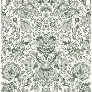 A-Street Prints Blanche wallpaper, color Dark Green, SKU 4147-27375