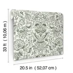 A-Street Prints Blanche - Dark Green Wallpaper | Buy Online A-Street Prints Blanche wallpaper, color Dark Green, SKU 4147-27375