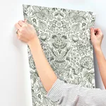 A-Street Prints Blanche - Dark Green Wallpaper | Buy Online A-Street Prints Blanche wallpaper, color Dark Green, SKU 4147-27375