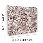 A-Street Prints Blanche - Plum Wallpaper | Buy Online A-Street Prints Blanche wallpaper, color Plum, SKU 4147-27373
