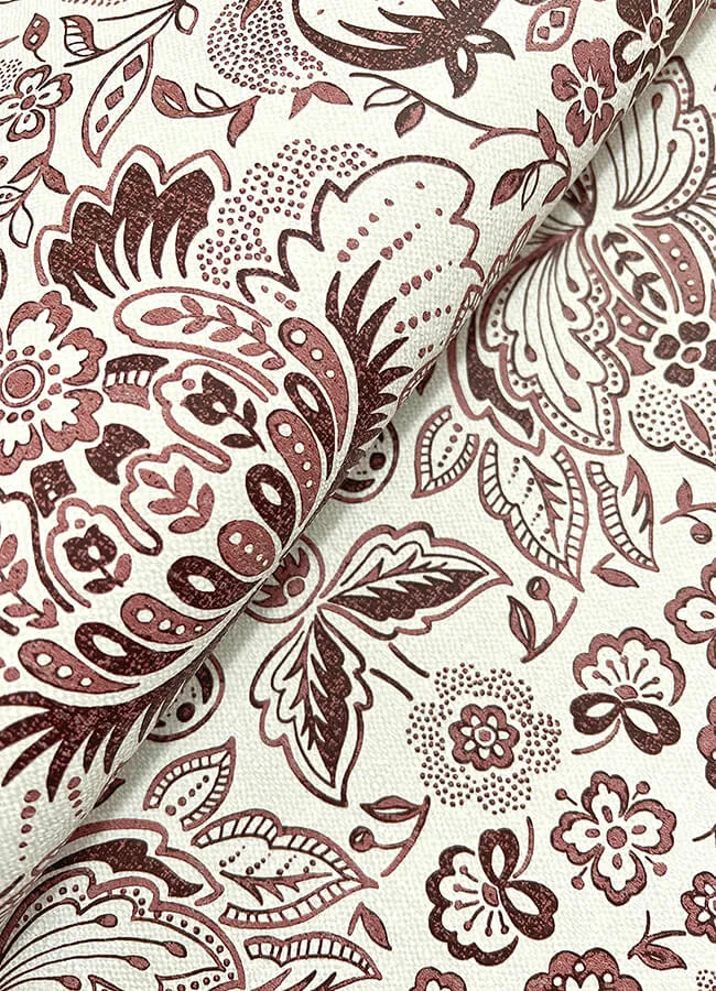 A-Street Prints Blanche - Plum Wallpaper | Buy Online A-Street Prints Blanche wallpaper, color Plum, SKU 4147-27373
