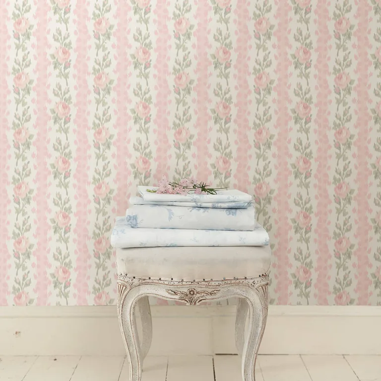 A-Street Prints Blooming Heirloom wallpaper, color Marie Pink, SKU AST4105