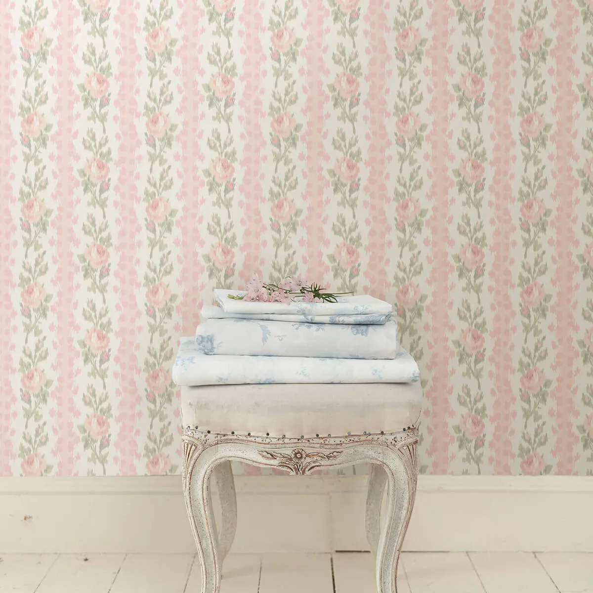 A-Street Prints Blooming Heirloom wallpaper, color Marie Pink, SKU AST4105