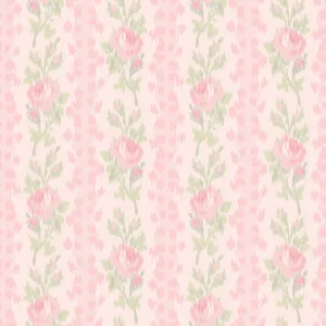 A-Street Prints Blooming Heirloom wallpaper, color Strawberry Macaron, SKU AST6493