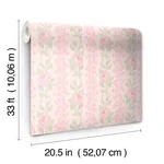 A-Street Prints Blooming Heirloom - Strawberry Macaron Wallpaper | Buy Online A-Street Prints Blooming Heirloom wallpaper, color Strawberry Macaron, SKU AST6493