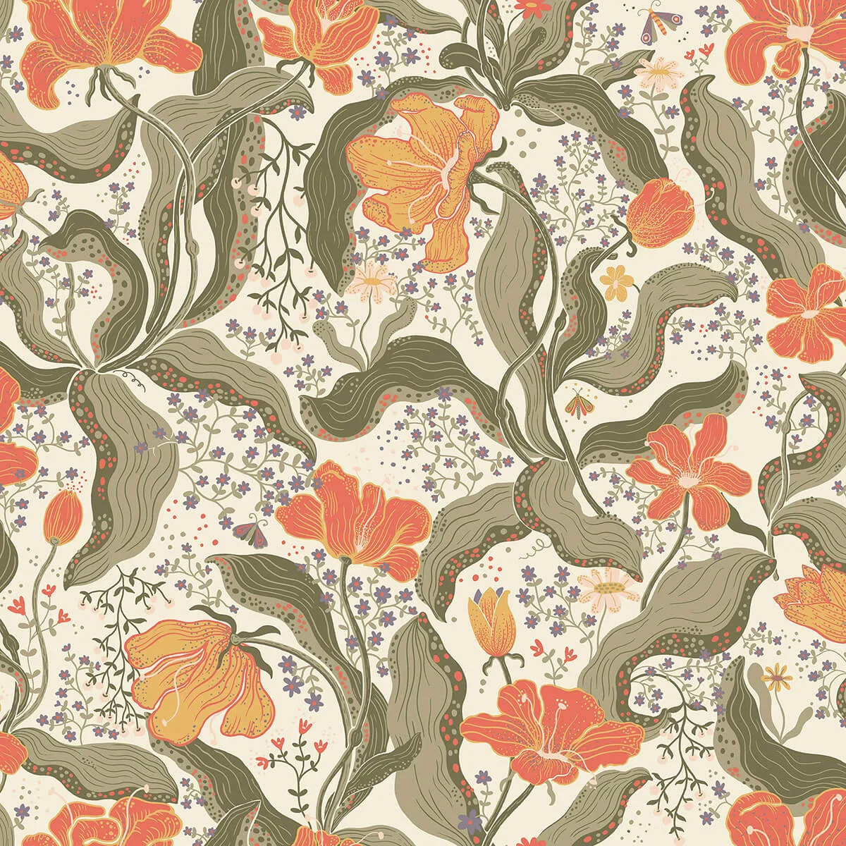 A-Street Prints Bodri wallpaper, color Dark Green, SKU 2932-65119