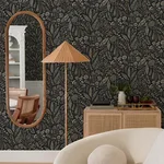 A-Street Prints Briar wallpaper, color Black, SKU 4135-27296