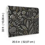 A-Street Prints Briar wallpaper, color Black, SKU 4135-27296