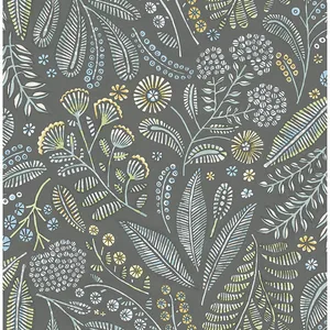 A-Street Prints Briar wallpaper, color Grey, SKU 4135-27297