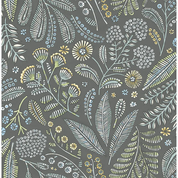 A-Street Prints Briar wallpaper, color Grey, SKU 4135-27297