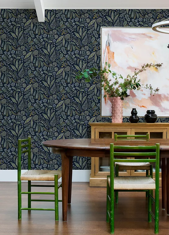 A-Street Prints Briar wallpaper, color Navy, SKU 4135-27293
