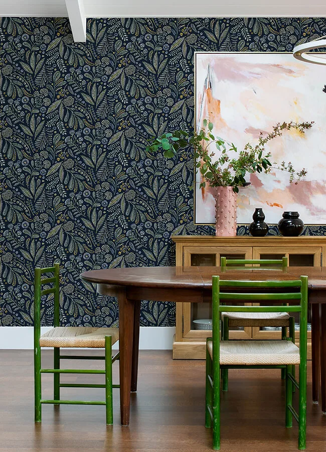 A-Street Prints Briar wallpaper, color Navy, SKU 4135-27293