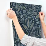 A-Street Prints Briar - Navy Wallpaper | Buy Online A-Street Prints Briar wallpaper, color Navy, SKU 4135-27293