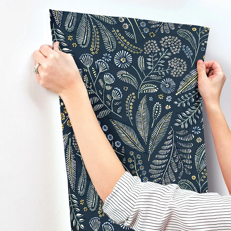 A-Street Prints Briar - Navy Wallpaper | Buy Online A-Street Prints Briar wallpaper, color Navy, SKU 4135-27293