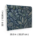 A-Street Prints Briar - Navy Wallpaper | Buy Online A-Street Prints Briar wallpaper, color Navy, SKU 4135-27293