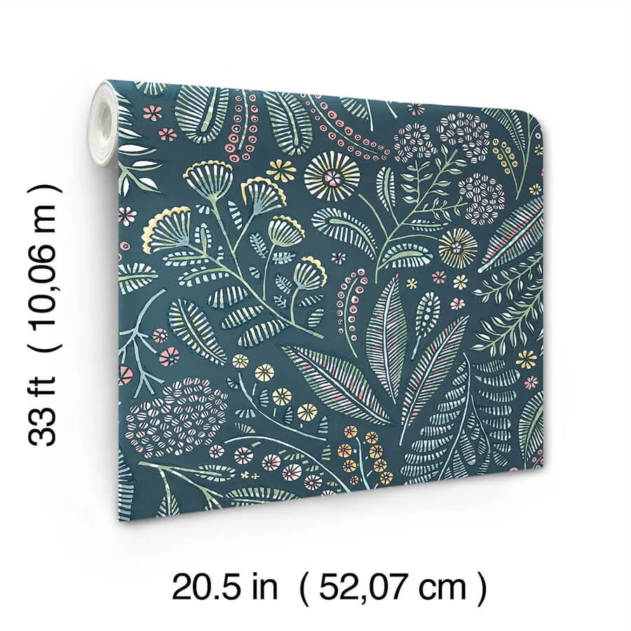 A-Street Prints Briar - Teal Wallpaper | Buy Online A-Street Prints Briar wallpaper, color Teal, SKU 4135-27295