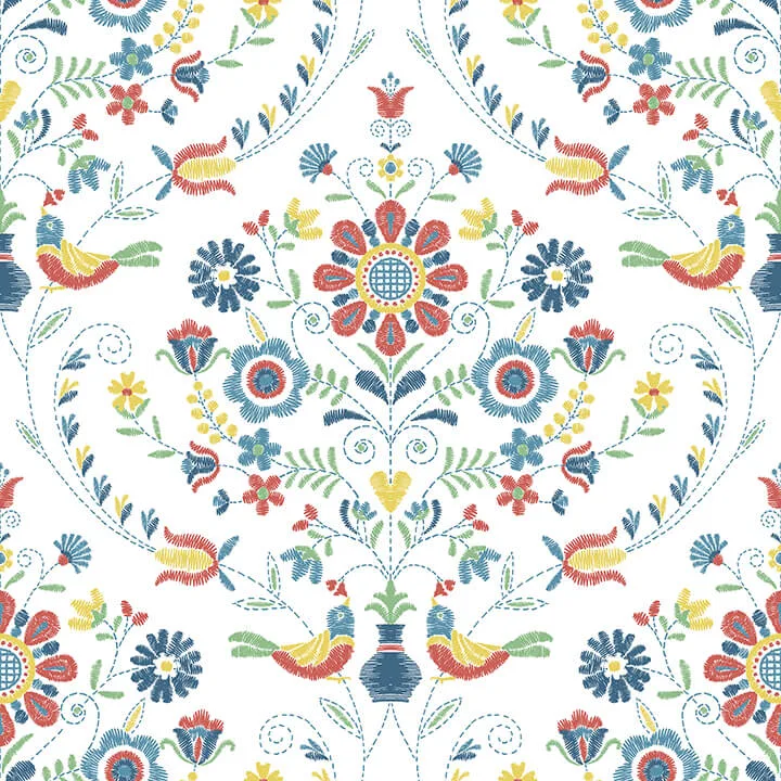 A-Street Prints Britt wallpaper, color Multicolor, SKU 4066-26512