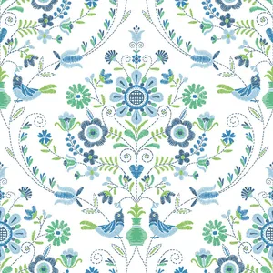 A-Street Prints Britt wallpaper, color Sapphire, SKU 4066-26511