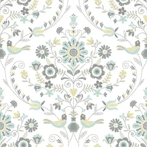 A-Street Prints Britt wallpaper, color Sea Green, SKU 4066-26510