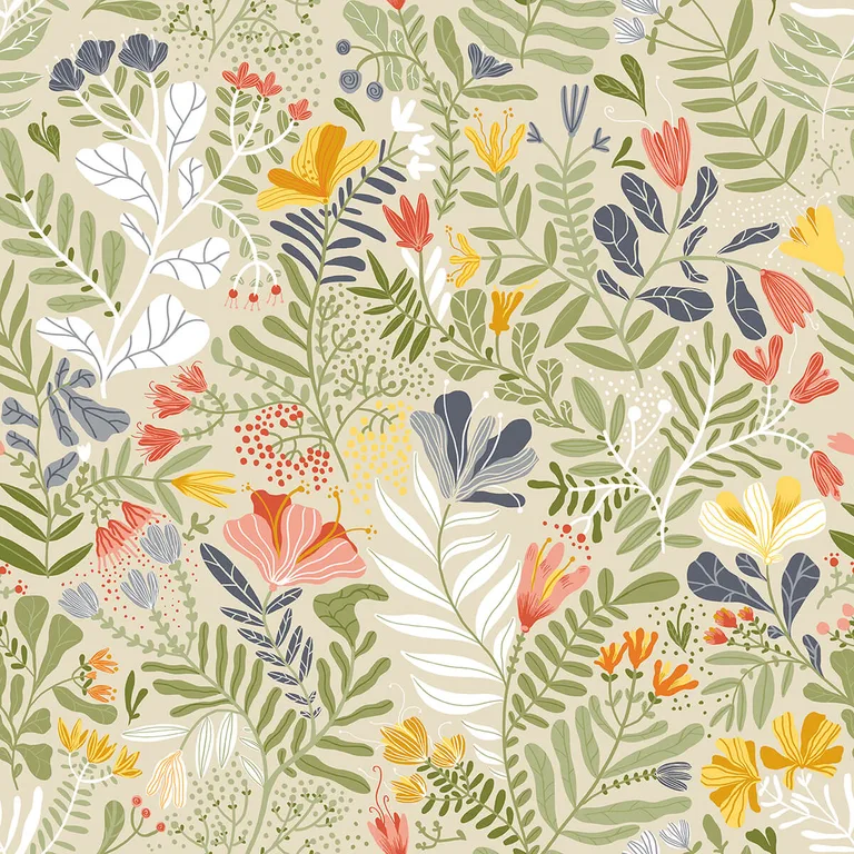 A-Street Prints Brittsommar wallpaper, color Beige Green, SKU 2999-55011