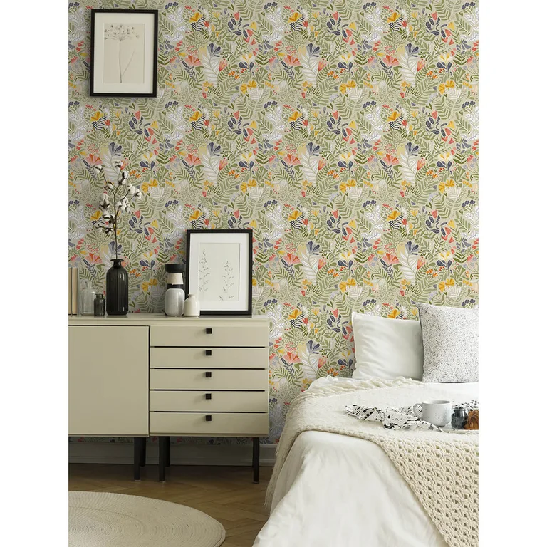 A-Street Prints Brittsommar wallpaper, color Beige Green, SKU 2999-55011