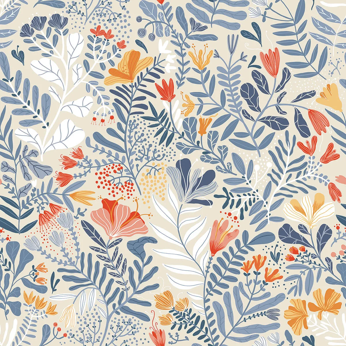 A-Street Prints Brittsommar wallpaper, color Light blue, SKU 2999-55013