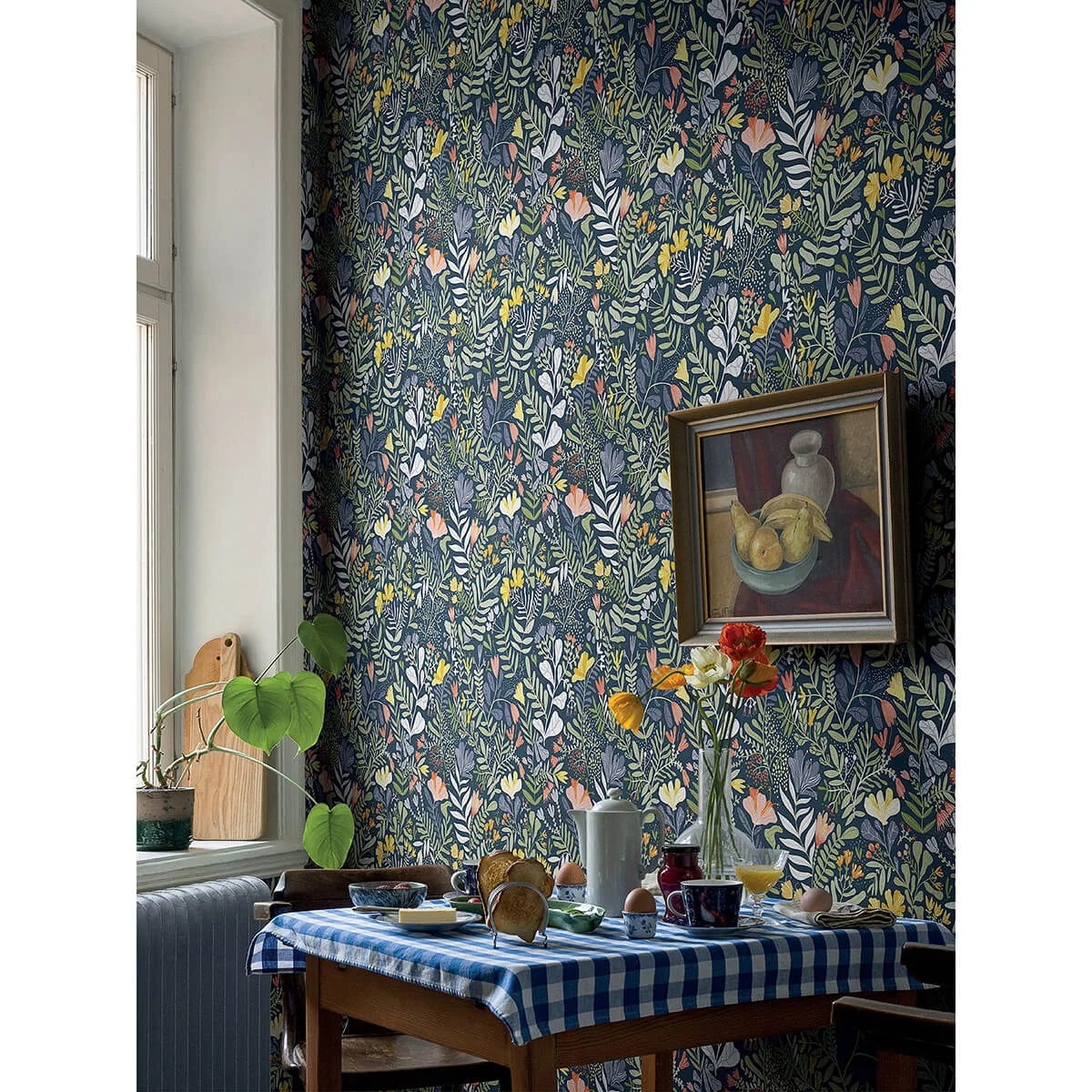 A-Street Prints Brittsommar wallpaper, color Navy Blue, SKU 2999-55010