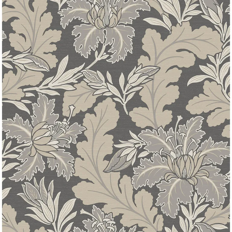 A-Street Prints Butterfield wallpaper, color Grey, SKU 2970-26143