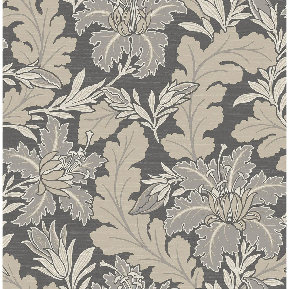 A-Street Prints Butterfield wallpaper, color Grey, SKU 2970-26143